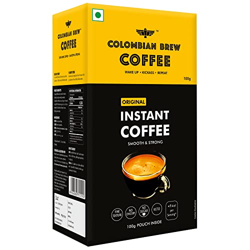Image of Colombian Brew Coffee Pure Instant Coffee Powder, Smooth & Strong, 100g, Buy 2 Get 1 Free
