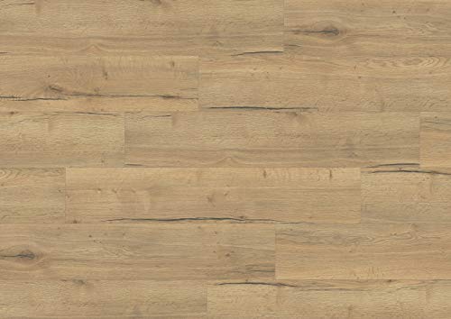 EGGER Creston Eiche Natur Home Laminatboden EHL106 (8mm, 2,542m²) | authentische Holzoptik | | Einfache Verlegung durch CLIC It System | Praktisch & wertbeständig