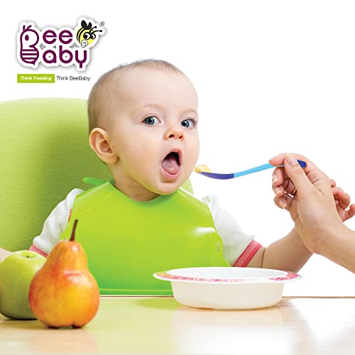 Image of BeeBaby Heat Sensor Baby Colour Changing Soft Spoon for Feeding Baby, Pack of 1 (Blue)