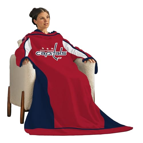 Snuggie Washington Capitals The Original Wearable Blanket with Sleeves | Super Soft Fleece | As Seen on TV | Officially Licensed NHL Gear