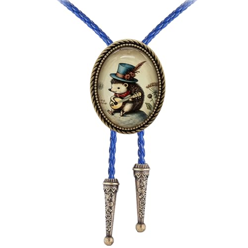 Image of Jeilwiy Bolo Tie for Men Western Cowboy Gothic Bolo Tie Necklace Halloween | Glow in Dark Bolo Tie for Men Women, 3D Halloween Bolo Tie, Gothic Western Ties, String Ties for Men Rodeo Leather Necktie
