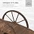 BAIVAKON 3.3ft Wooden Garden Bridge Arc Footbridge with Half-Wheel Style Railings & Solid Fir Construction, Stained Wood Outdoor & Patio Furniture