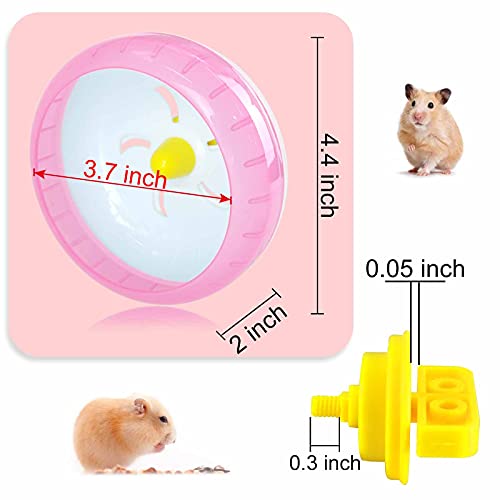 Andiker Hamster Running Wheel 4.72”, Silent Jogging Exercise Toy Hamsters Cage Accessory for Drawf Hamster Golden Silk Shih Tzu Bear - Image 3