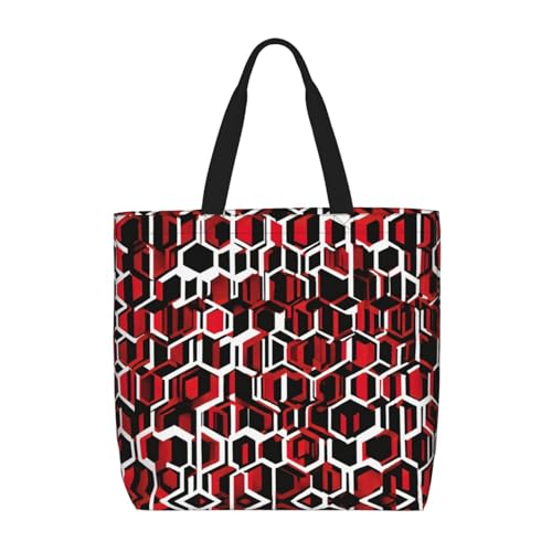 Sac fourre-tout imprimé guitare fleurs au motif géométrique abstrait unique