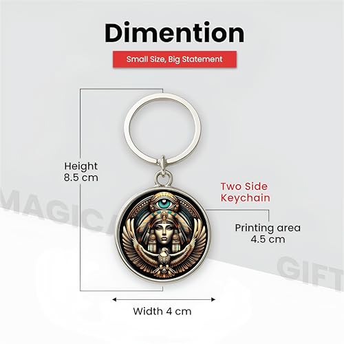 Image of MG | Protective Evil Eye /Spiritual Symbols /Om /Motivational Keychains | Double-Sided Metal Key Ring | Good Luck and devine Charm for Car, Bike, Home & Office