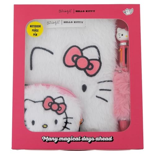 Mr. Wonderful   Set de libreta A5 de peluche, monedero y boli   Hello Kitty