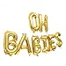 Twins Baby Shower Decorations - Oh Babies Gold Balloon, Oh Babies Banner Garland, Gender Reveal Party Supplies, New Born Baby Shower Decorations