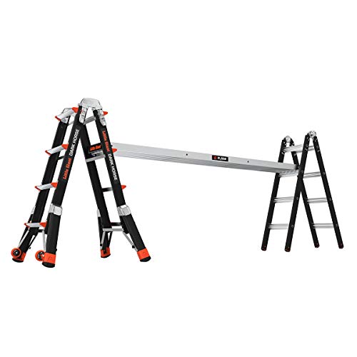 Little Giant Ladders, Dark Horse, M17, 9-15 foot, Multi-Position Ladder, Fiberglass, Type 1A, 300 lbs weight rating, (15147-001)