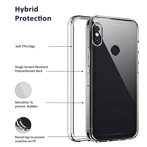 Image of Jkobi Back Cover Case for Xiaomi Mi Redmi Note 5 Pro (Silicone Crystal Clear | Pure Camera Protection | Soft and Flexible for Charger and Headphone sockets | Shockproof Bumpers | Transparent)