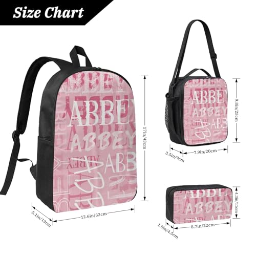 Custom Name Backpack,Personalized travelling bag Customized Casual Backpack with Name for Travel Picnic Camping Hiking style10 three-piece3