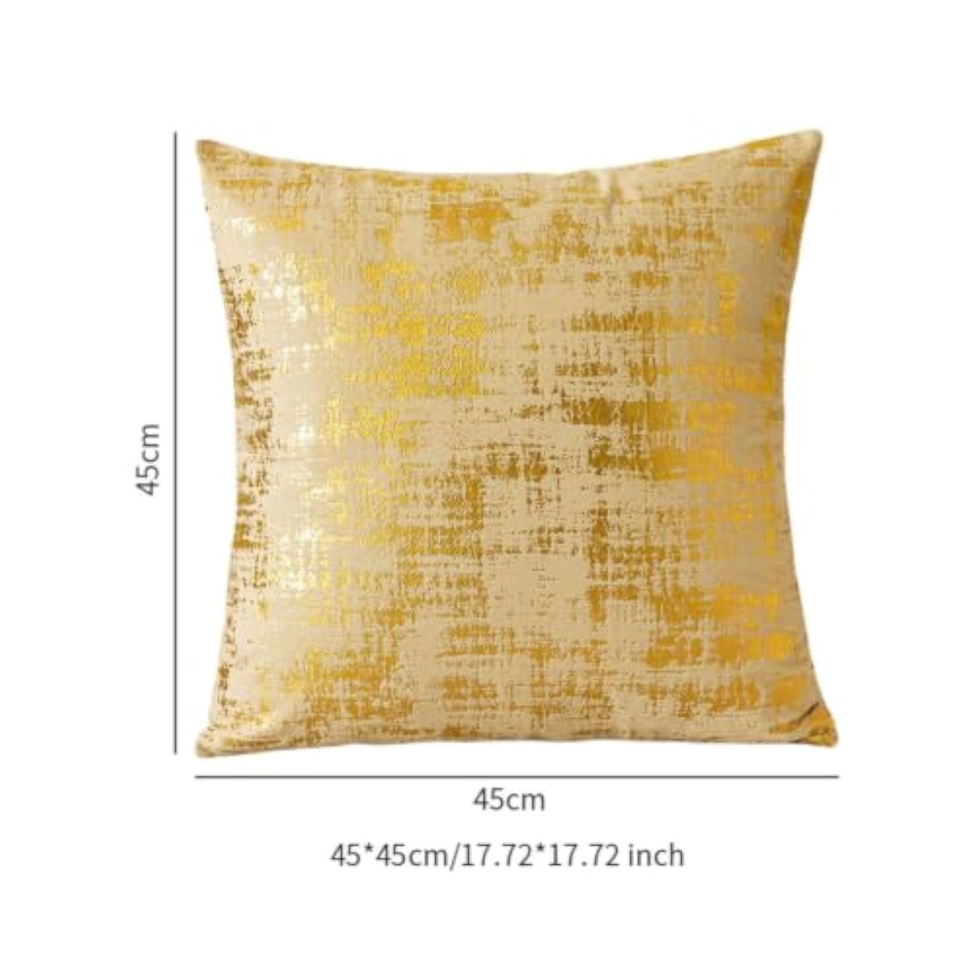 Elegant Square Cushion Cover and Silent Acrylic Wall Clock