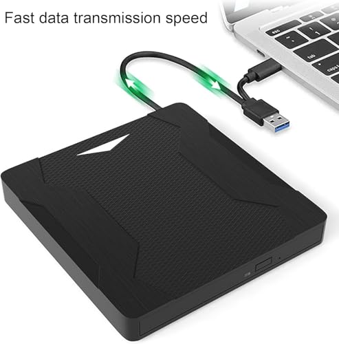 Image of External DVD Drive Player, USB 3.0 USB-C Portable CD /DVD + /-RW Disk Burner, ROM Reader Writer for Laptop Desktop PC (XD008)