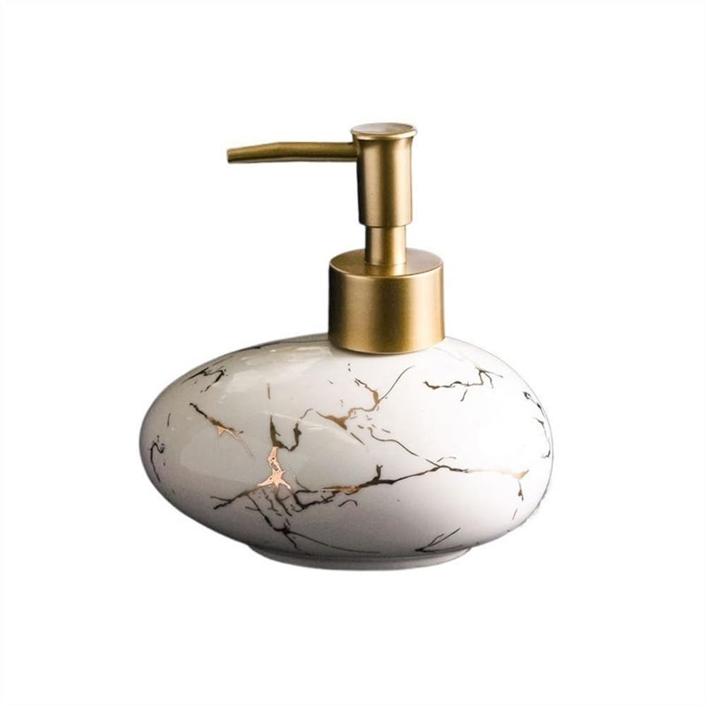 Soap Dispenser Shampoo Body Wash Dispenser Bottle Small 300ML Push Empty Soap(White)