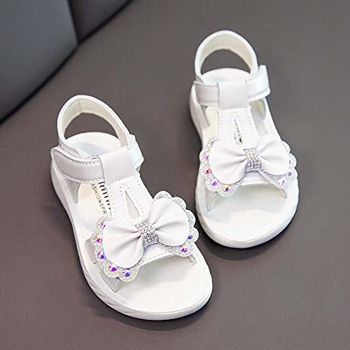 Girls Kids Bow Leather Sandals Foam Sole Non Slip Wide Shoes Baby Girl Summer Outdoor Water Barefoot Hook Loop Sandals3
