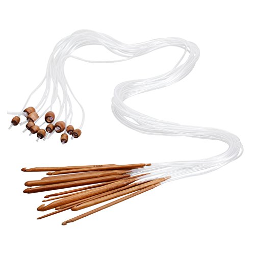 dophee 12-Piece Bamboo Tunisian Set