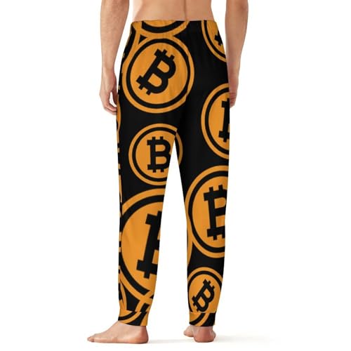 Bitcoin Mens Sleep Pajamas Pants Cotton Pjs Elastic Waist Lounge Sleepwear Lightweight Joggers - Image 4