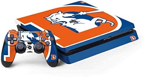 Skinit Decal Gaming Skin Compatible with PS4 Slim Bundle - Officially Licensed NFL Denver Broncos Retro Logo Design