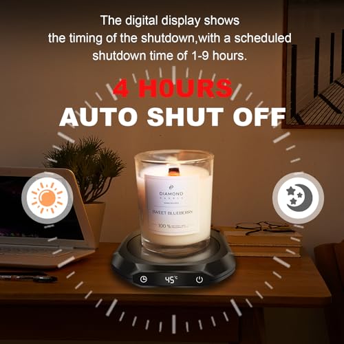 Mug Warmer,MQUPIN Coffee Warmer for Desk with 3 Temperature Settings (55℃/65℃/75℃) - Image 4