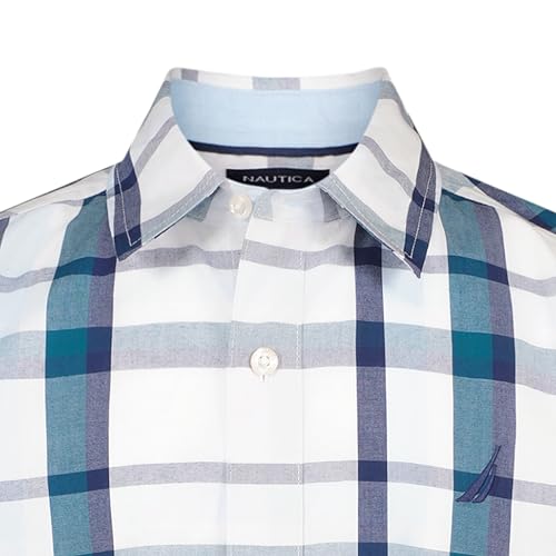 Image of Nautica Boys Short Sleeve Woven Button-Down Shirt. Light Weight & Breathable