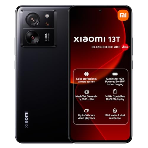 Xiaomi 13t 5g Smartphone 8gb Ram 256gb Rom 6,67 Fhd 144hz Amoled Display, 50mp Dreifachkamerasystem, 5000mah 67w Kabelloses Laden Mediatek Dimensity 8200-Ultra Schwarz Xiaomi 13t 5g Smartphone 8gb Ram 256gb Rom 6,67 Fhd 144hz Amoled Display, 50mp Dreifachkamerasystem, 5000mah 67w Kabelloses Laden Mediatek Dimensity 8200-Ultra Schwarz