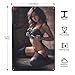 Metal Tin Sign Sexy Woman Car Poster Hot Pin up Girl Plaque Wall Art Decor for Bathroom Man Cave Pub Home Living Room Bar Decor 8x12 Inches