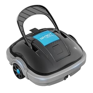 WYBOT Poolroboter Akku Kabellos Poolsauger Roboter mit Dual-Antriebsmotoren 100 Mins, Automatisches Parken Poolroboter Akku Robotersauger für Flachem Boden Aufstellpools bis 80 m² Dunkelgrau