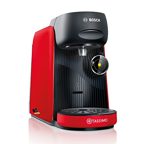 Bosch Tassimo Finesse TAS16B7 Macchina da caffè by 70 Bevande, Caffè più intenso a pressione della testa, Spegnimento automatico, perfetto dosaggio, salvaspazio, 1400 W, rosso