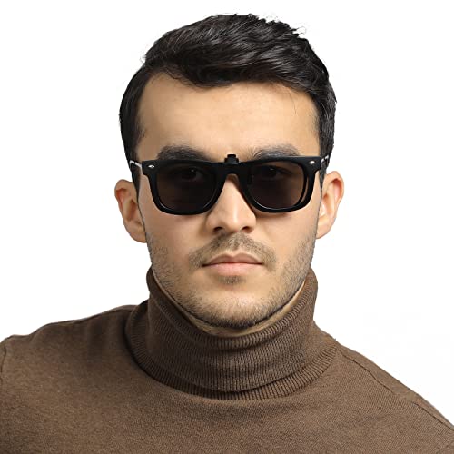 Image of LUFF Polarized /Night Vision Clip on Sunglasses /Myopia Glasses for Driving Black-Yellow
