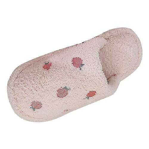 RTPR Zapatillas de estar por casa para mujer, zapatillas de estar por casa para las cuatro estaciones, antideslizantes, tela de temporada FPR, algodón, zapatillas coloridas, zapatillas de deporte para