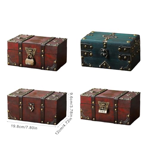 Boîte de rangement bois de qualité supérieure avec fermeture vintage - 4