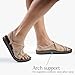 Plaka Atlantis Summer Walking Sandals for Women – Comfortable Strappy Sandals with Arch Support for Beach Walks and Casual Outings | Brazilian Sand, Size 8