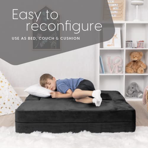 Milliard Kids Modular Sofa Black With Star Pillow #TOP3