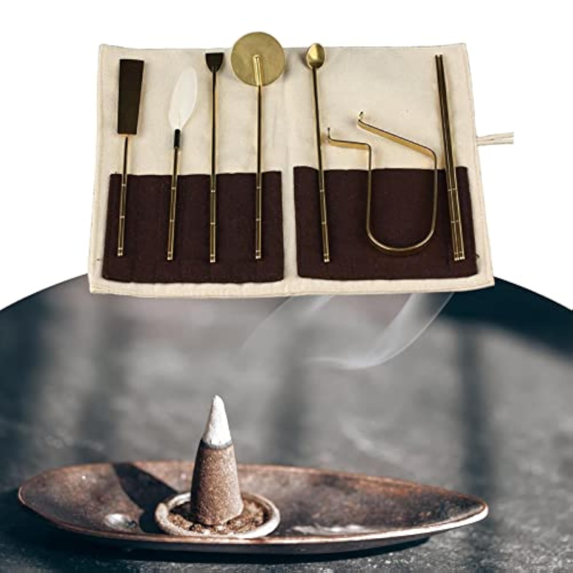 Brass Incense Making Kit with Mold Tool for DIY Fragrance