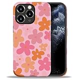 DAIZAG iPhone 11 Pro Max用ケース、[ピンクオレンジブルームフルボディデザイン] - ハイブリッドデュアルプロテクションソフトTPU + ハードPC、耐衝撃スタイリッシュ保護ケース iPhone 11 Pro Max用 男女兼用