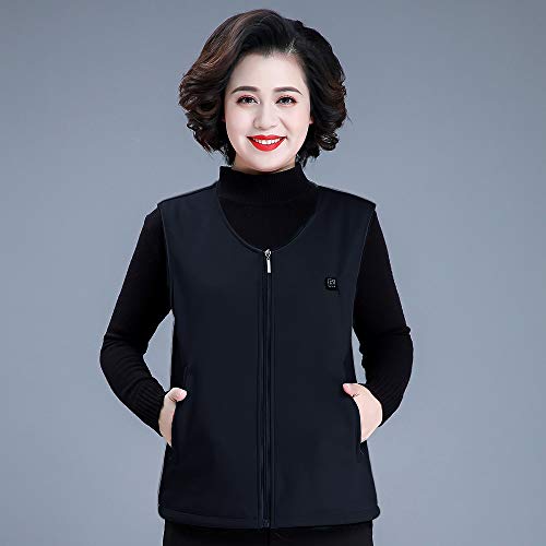 Andoer Colete termoelétrico de malha de algodão puro inteligente USB masculino e feminino com colari