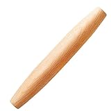 French Rolling Pin for Baking - AMPSEVEN Wooden Rolling Pin Dough Roller for Pizza Fondant Pasta Dum