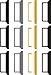 Produktbild Rayher 60903000 Kleberegister, Basic, Glam, ca. 3 cm, selbstklebend, Btl. 12 Stück, farblich sortiert schwarz, grau, gold, Register aus Papier, Registerlaschen