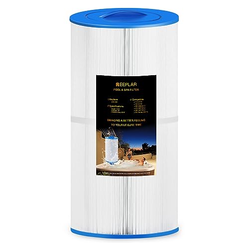 REEPLAR RPF2540 Hot Tub Filter Replace Jacuzzi 2540-381 Compatible with J-200 Series (2007+) J-115 J-125 (2016+), 95 sq ft Pool & Spa Filter Cartridge with Closed Handle