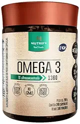 Ômega 3 TG Ultraconcentrado 1360mg Nutrify – 200 Cápsulas, Alta Pureza com Selo IFOS, Forma Triglicerídeos para Máxima Absorção