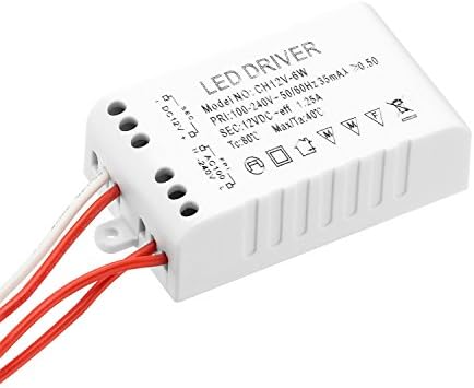 Rayhoo Indoor Lighting Low Voltage Transformers LED Driver Adapter LED Light Bulb Transformer DC 12V Regulated Power Supply AC 110-240V for LED Light Bulbs (1.25A-15W)