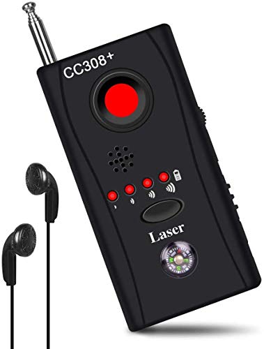 Wireless Lens Detector for Anti Spy Hidden Camera, Adjustable Detection Sensitivity Signal Bug RF Finder, GSM Voice Device Laser Detector