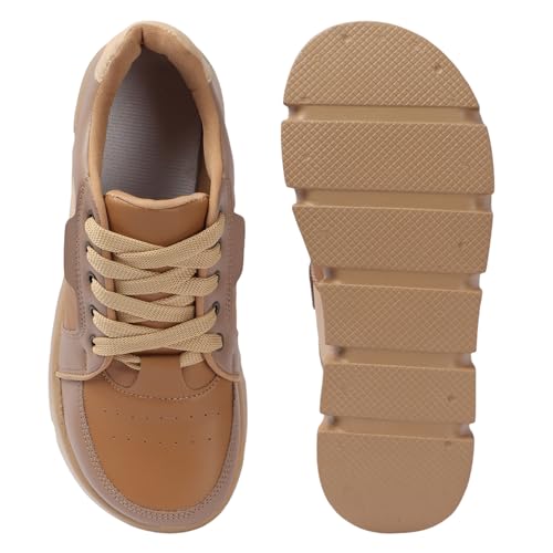 Image of Women's Pu Sneaker Lightweight and Breathable | Fashion Footwear | Comfortable & Stylish Everyday Wear | Perfec for Casual, Work, Parties