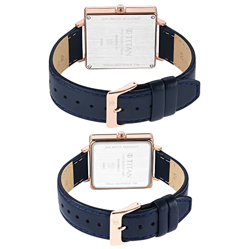 Titan Bandhan Black Dial Quartz Multifunction Leather Strap Watch for Couple-NS9400594205WL01P - Image 5