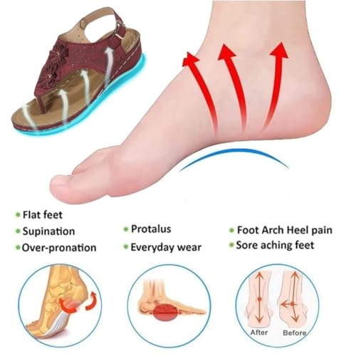 Sandales orthopédiques femmes légères avec plateforme pour l'été