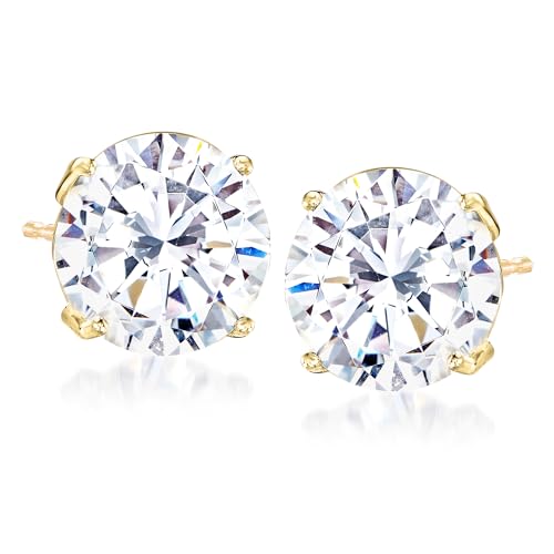 Ross-Simons 8.00 ct. t.w. CZ Stud Earrings in 14kt Yellow Gold