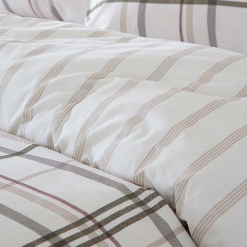 Miniatura 6 de COTTON ARTean Funda nordica Cama 105 Percal Algodón 200 Hilos Ali Beige | Incluye 2 piezas: F.Edredón 180x220 +1 F.de Almohada Cierre Botones. Certificado OEKO-TEX
