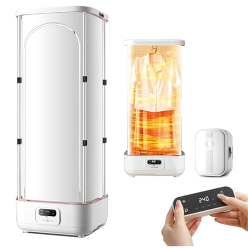 Cashwise Secadora a Vapor, máquina portátil para Eliminar Arrugas y Doblar Ropa, máquina para Planchar y secar ácaros, máquina para Planchar automática, Secadora de Ropa con Control Remoto