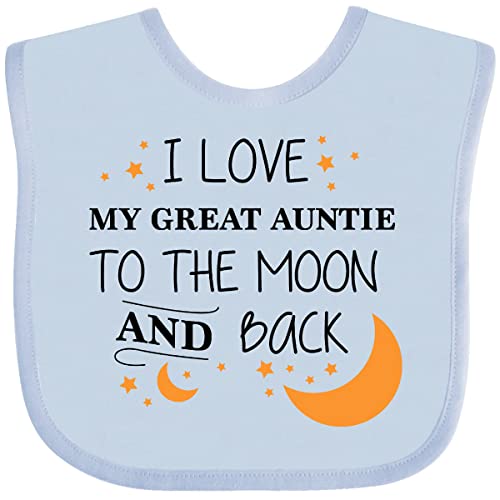 inktastic I Love My Great Auntie To the Moon and Back Baby Bib