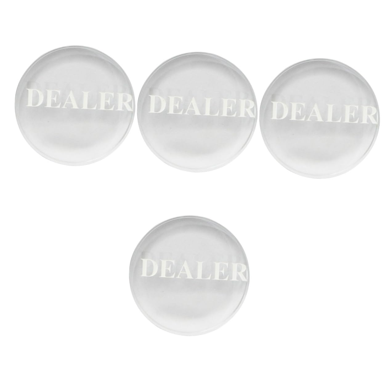 VICASKY 4piezas Botón De Póker Dealer De Transparente Accesorio De Póker Resistente Al Desgaste para Torneos y Profesional