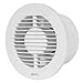 Wentylator łazienkowy o średnicy 125 mm z czujnikiem wilgotności i timerem – biały, cichy wentylator